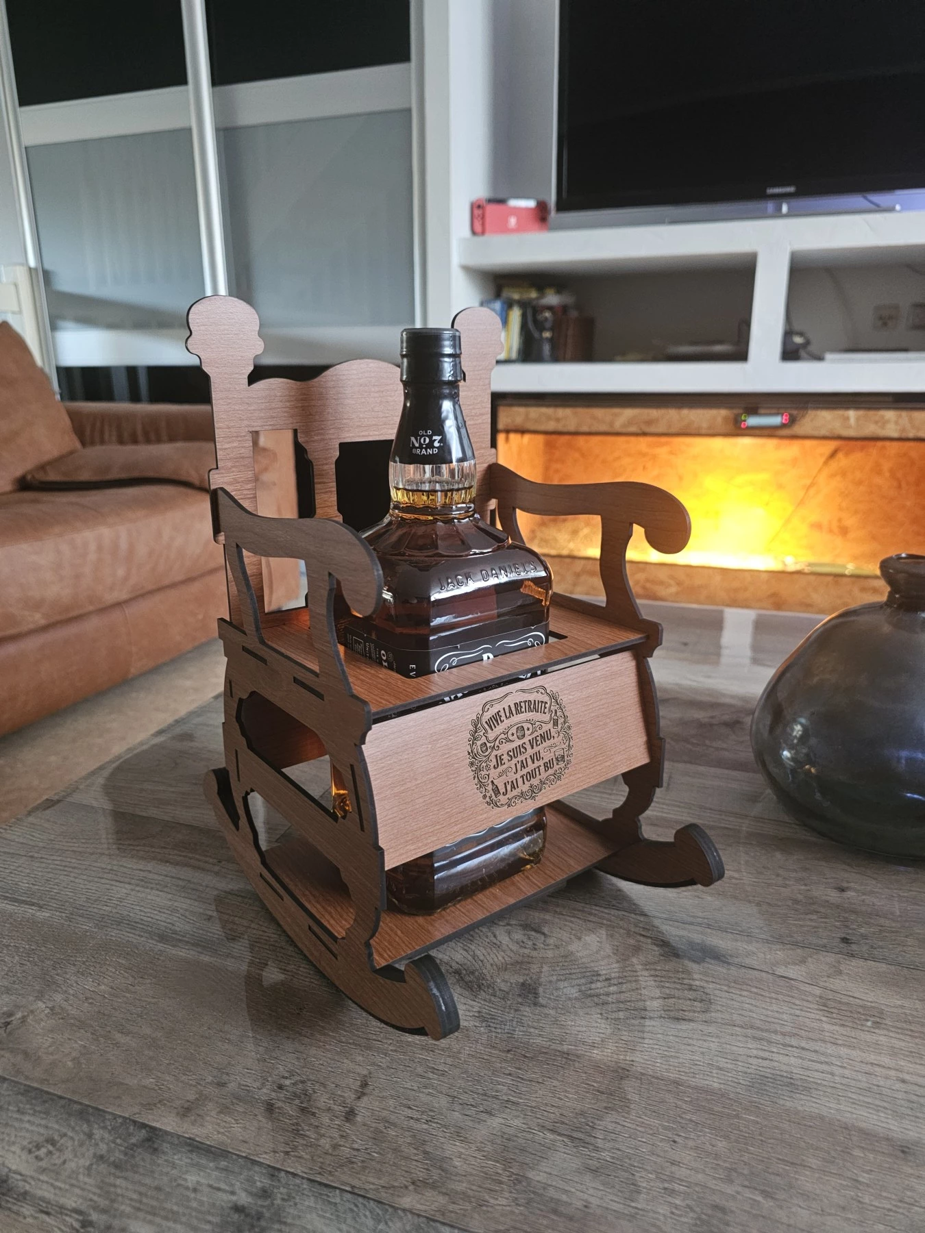 Rocking-Chair pour bouteille