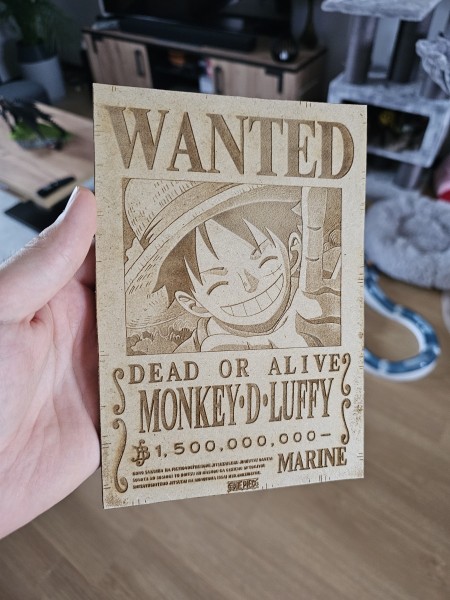 Plaque Wanted Luffy